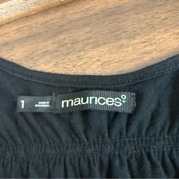 Maurices Black Silver Sequin Tank Top 1X Party Sparkle Sleeveless Blouse - Picture 5 of 8